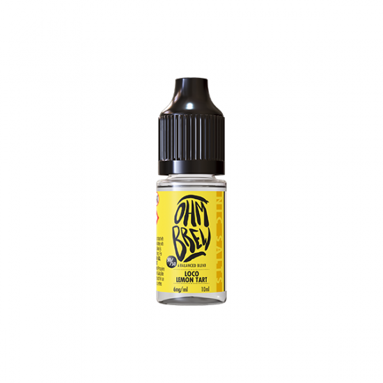 3mg Ohm Brew Balanced Blend 10ml Nic Salts (50VG/50PG) - Flavour: Loco Lemon Tart