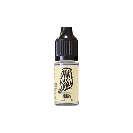 3mg Ohm Brew Balanced Blend 10ml Nic Salts (50VG/50PG) - Flavour: Vanilla Custard