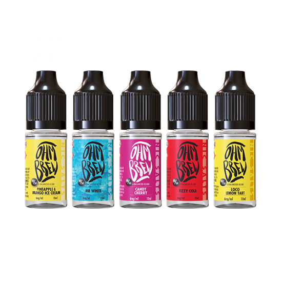 12mg Ohm Brew Balanced Blend 10ml Nic Salts (50VG/50PG) - Flavour: Vanilla Custard