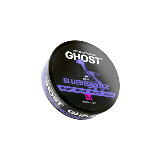 6mg Ghost Light Nicotine Pouches - 20 Pouches - Flavour: Blueberry Ice