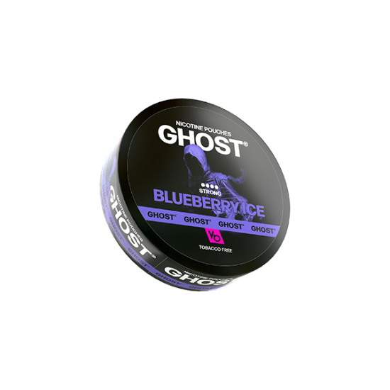 25mg Ghost Strong Nicotine Pouches - 20 Pouches - Flavour: Blueberry Ice