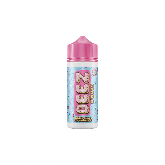 0mg Deez DNuts 100ml Shortfill (70VG/30PG) - Flavour: White Choc Strawberry