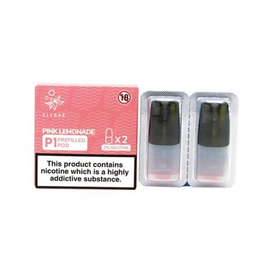 Elf Bar P1 Replacement 2ml Pods for ELF Mate 500 - Flavour: Pink Lemonade