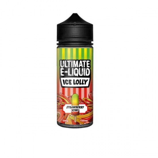 Ultimate E-liquid Ice Lolly by Ultimate Puff 100ml Shortfill 0mg (70VG/30PG) - Flavour: Strawberry Kiwi