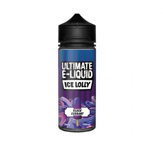 Ultimate E-liquid Ice Lolly by Ultimate Puff 100ml Shortfill 0mg (70VG/30PG) - Flavour: Blackcurrant