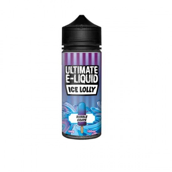 Ultimate E-liquid Ice Lolly by Ultimate Puff 100ml Shortfill 0mg (70VG/30PG) - Flavour: Bubble Grape