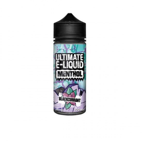 Ultimate E-liquid Menthol by Ultimate Puff 100ml Shortfill 0mg (70VG/30PG) - Flavour: Blackcurrant