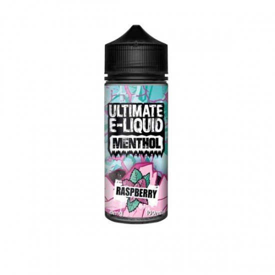 Ultimate E-liquid Menthol by Ultimate Puff 100ml Shortfill 0mg (70VG/30PG) - Flavour: Raspberry