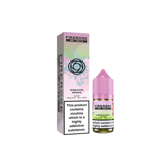 10mg Elux Firerose 5000 Nic salts 10ml (50VG/50PG) - Flavour: Bubblegum airways