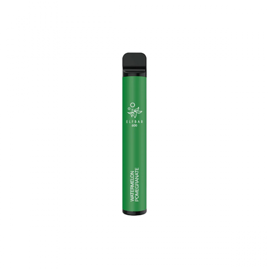 Expired :: 20mg ELF Bar Disposable Vape 600 Puffs - Flavour: Watermelon Pomegranate (2023)