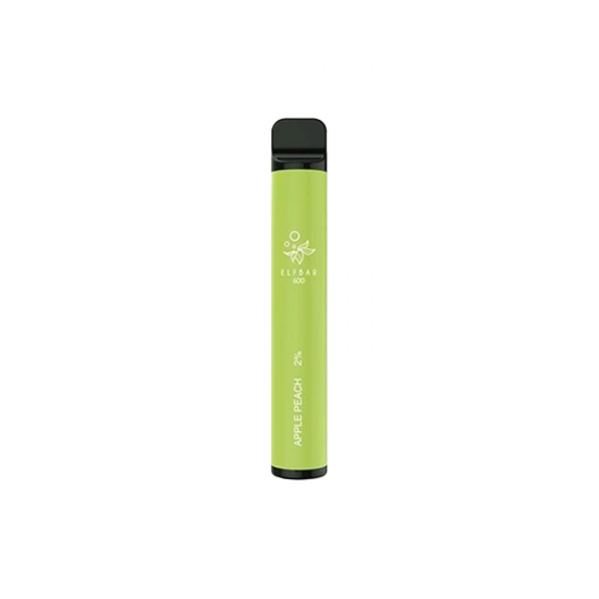 Expired :: 20mg ELF Bar Disposable Vape 600 Puffs - Flavour: Apple Peach (2023)