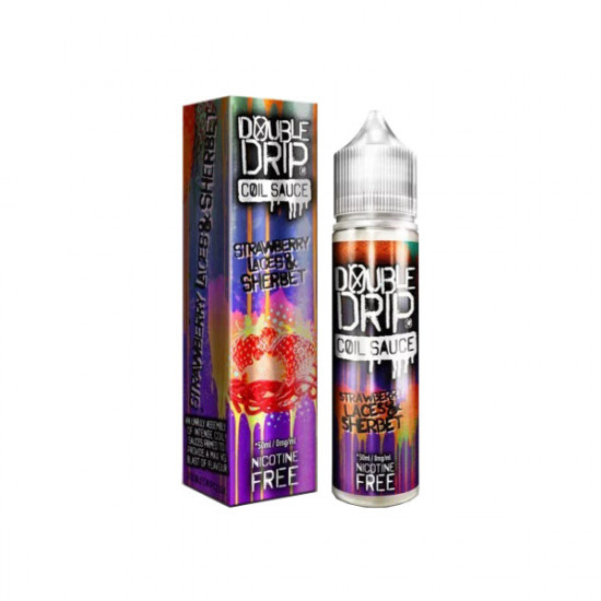 EXPIRED:: Double Drip 0mg 50ml Shortfill (80VG/20PG) - Flavour: Strawberry Laces Sherbet (Out Of Date: 04/10/23)