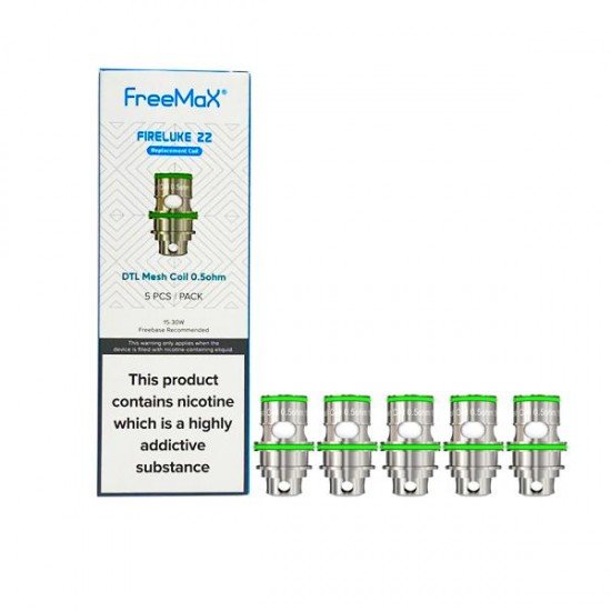 FreeMax Fireluke 22 Replacement Mesh Coils MTL 1.5ohms/DTL 0.5ohms - Resistance: DTL 0.5ohms