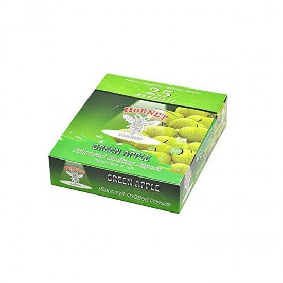 25 Hornet Flavoured King Size Rolling Paper - 12 Flavours - Flavour: Green Apple