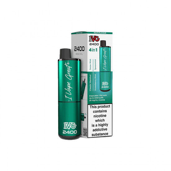 20mg I VG 2400 Disposable Vapes 2400 Puffs - 4 in 1 Multi-Edition - Flavour: Multi Mint Edition