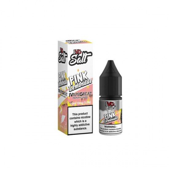 New! I VG Salt 10mg 10ml Nic Salt (50VG/50PG) - Flavour: Pink Lemonade