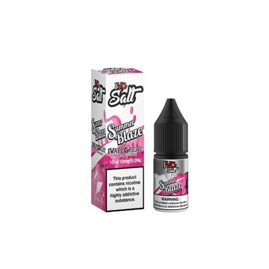 New! I VG Salt 20mg 10ml Nic Salt (50VG/50PG) - Flavour: Summer Blaze