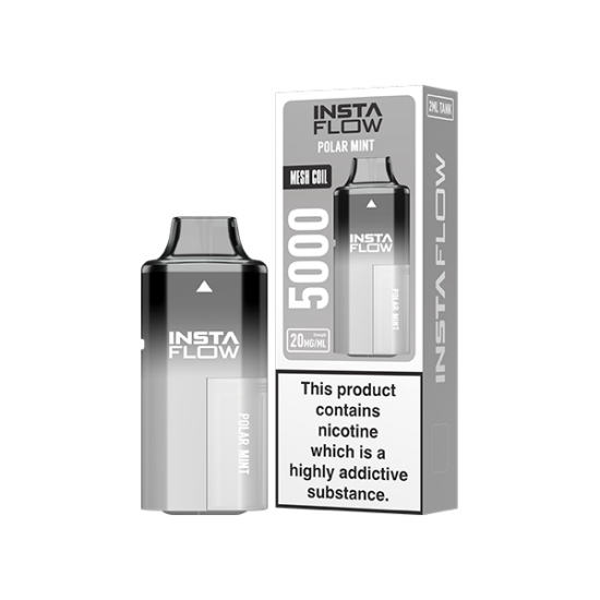 20mg Instaflow 5000 Disposable Rechargeable Vape Kit 5000 Puffs - Flavour: Polar Mint