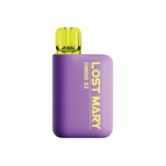 20mg Lost Mary DM600 X2 Disposable Pod Kit 1200 Puffs - Twin Pack - Flavour: Blue Razz Lemonade