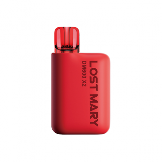 20mg Lost Mary DM600 X2 Disposable Pod Kit 1200 Puffs - Twin Pack - Flavour: Red Cherry