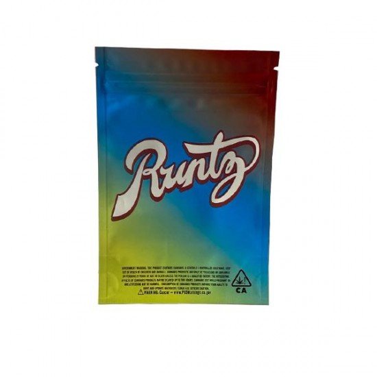 Printed Mylar Zip Bag 3.5g Large - Label Included - Amount: x1 & Design: Runtz