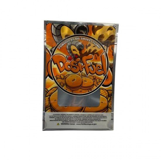 Printed Mylar Zip Bag 3.5g Large - Label Included - Amount: x1 & Design: Dosi Fuel