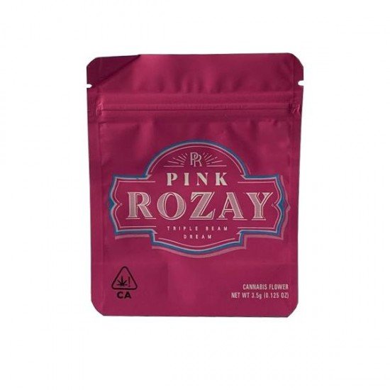Printed Mylar Zip Bag 3.5g Standard - Label Included - Amount: x1 & Design: Pink Rozay