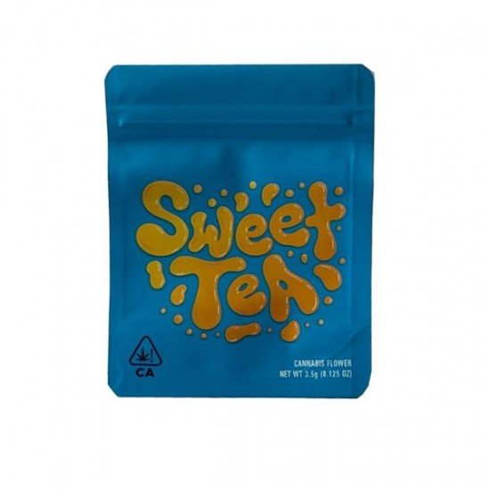 Printed Mylar Zip Bag 3.5g Standard - Label Included - Amount: x50 & Design: Sweet Tea