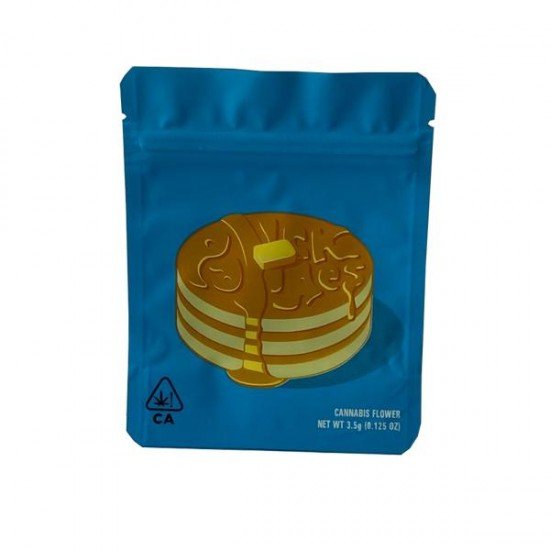 Printed Mylar Zip Bag 3.5g Standard - Label Included - Amount: x1 & Design: Pan Cake