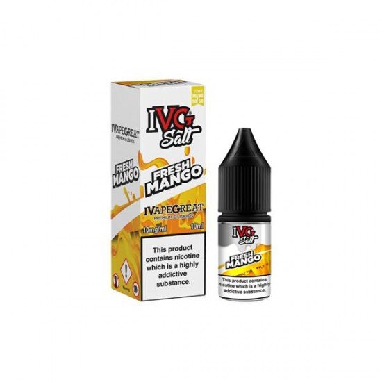 New! I VG Salt 20mg 10ml Nic Salt (50VG/50PG) - Flavour: Fresh Mango