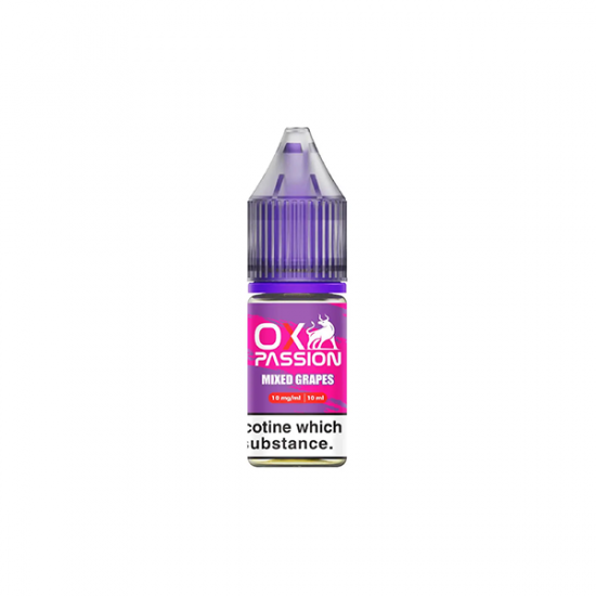 10mg OX Passion By OXVA 10ml Nic Salts (50VG/50PG) - Flavour: Mixed Grapes