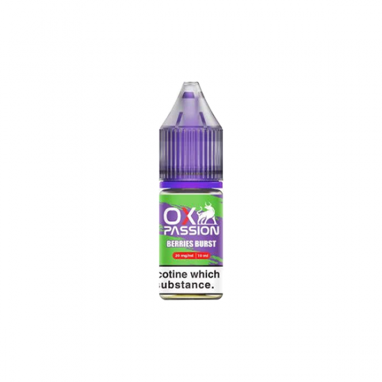 20mg OX Passion By OXVA 10ml Nic Salts (50VG/50PG) - Flavour: Berries Burst