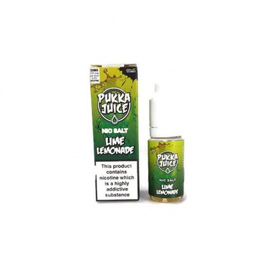 20MG Pukka Juice 10ML Flavoured Nic Salt (50VG/50PG) - Flavour: Lime Lemonade