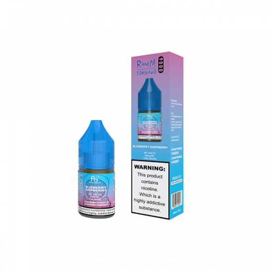 20mg RandM 9000 Tornado Nic Salts (50VG/50PG) - Flavour: Bluesour Raspberry