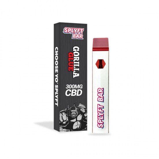 SPLYFT BAR 300mg Full Spectrum CBD Disposable Vape - 12 flavours - Amount: x1 & Flavour: Gorilla Glue