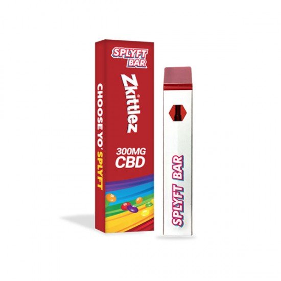 SPLYFT BAR 300mg Full Spectrum CBD Disposable Vape - 12 flavours - Amount: x1 & Flavour: Zkittlez