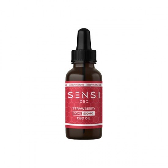 Sensi CBD 500mg CBD Broad-Spectrum Tinture Oil 30ml - Flavour: Strawberry