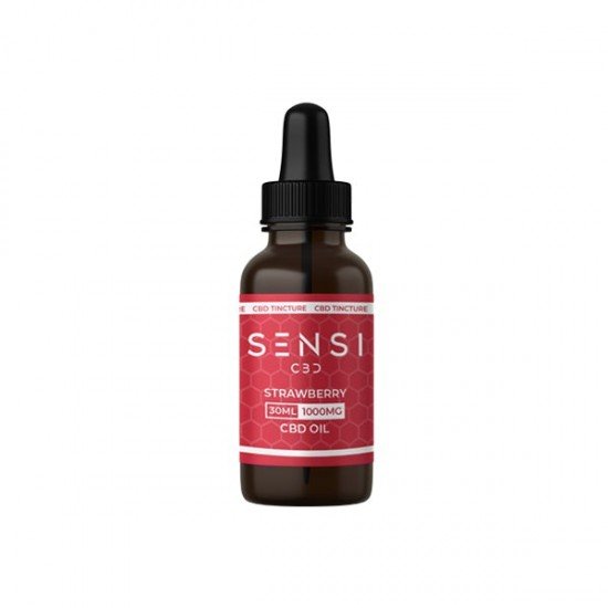 Sensi CBD 1000mg CBD Tinture Oil 30ml - Flavour: Strawberry