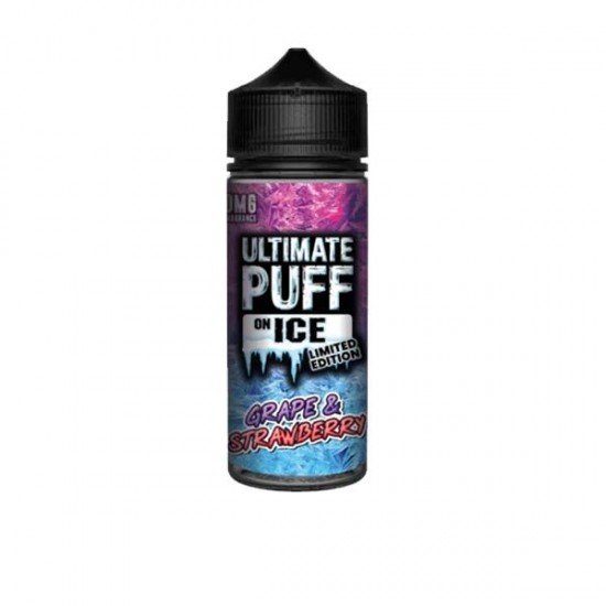 Ultimate Puff On Ice 0mg 100ml Shortfill (70VG/30PG) - Flavour: Grape & Strawberry