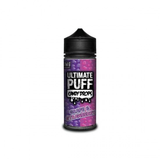 Ultimate Puff Candy Drops 0mg 100ml Shortfill (70VG/30PG) - Flavour: Grape & Strawberry