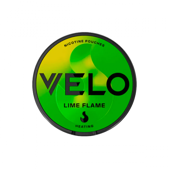 8mg Velo Slim Medium Strength Lime Flame Nicotine Pouches - 20 Pouches - Flavour: Lime Flame