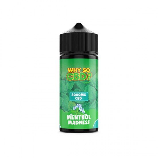 Why So CBD? 3000mg Full Spectrum CBD E-liquid 120ml - Flavour: Menthol Madness