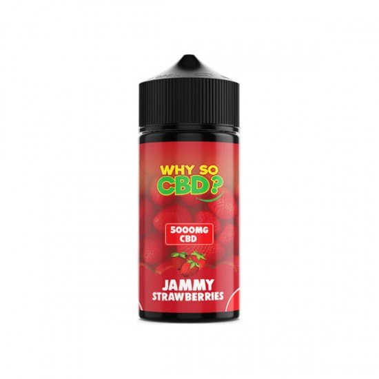 Why So CBD? 5000mg Full Spectrum CBD E-liquid 120ml - Flavour: Jammy Strawberries