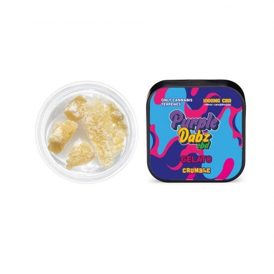 Purple Dabz by Purple Dank 1000mg CBD Crumble - Gelato - Amount: 1g