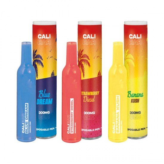 CALI BAR Original 300mg Full Spectrum CBD Vape Disposable - Terpene Flavoured - Amount: X10 & Flavour: Blue Dream