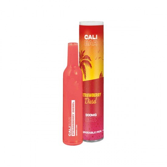 CALI BAR 300mg Full Spectrum CBD Vape Disposable - Terpene Flavoured - Flavour: Strawberry Diesel