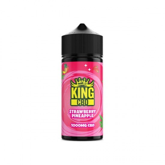 King CBD 1000mg CBD E-liquid 120ml (BUY 1 GET 1 FREE) - Flavour: Strawberry Pineapple