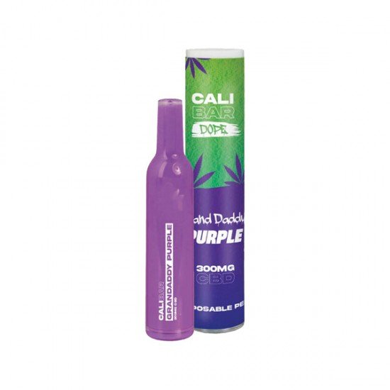 CALI BAR DOPE 300mg Full Spectrum CBD Vape Disposable - Terpene Flavoured - Flavour: Grandaddy Purple