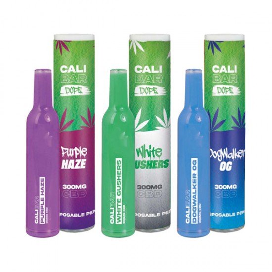 CALI BAR DOPE 300mg Full Spectrum CBD Vape Disposable - Terpene Flavoured - Amount: x10 & Flavour: Purple Haze
