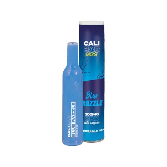 CALI BAR ENERGY with Caffeine Full Spectrum 300mg CBD Vape Disposable - Flavour: Blue Razzle